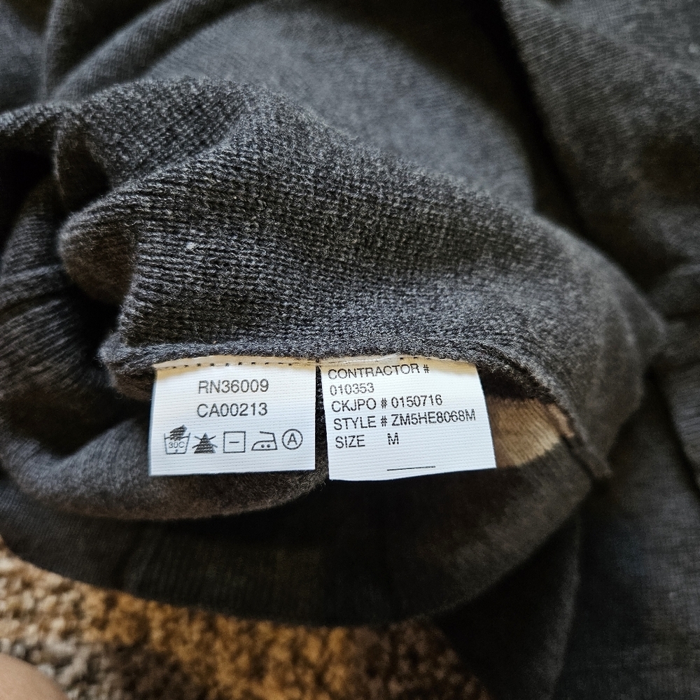 Calvin Klein Jeans Dark Gray Crewneck Sweater Medium - Picture 6 of 6